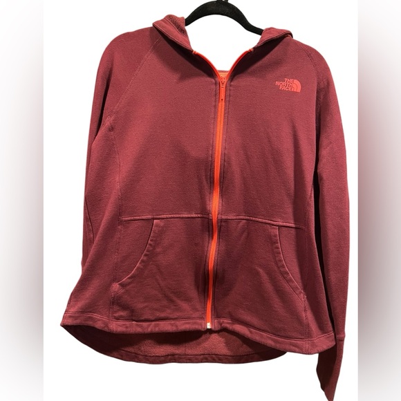 The North Face Women’s Hoodie Half Dome Full Zip XL Red Graphic Logo - Picture 2 of 11